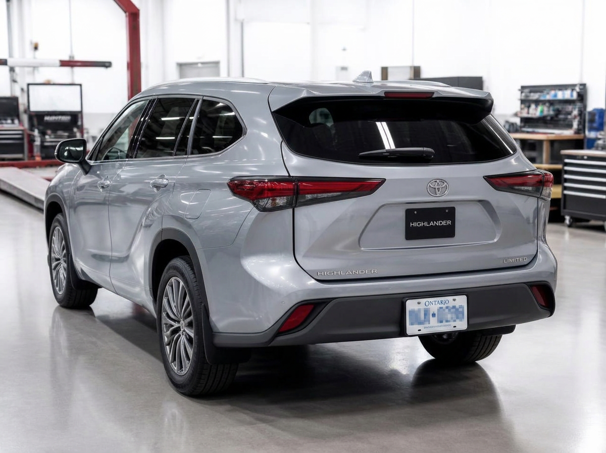 The same Toyota Highlander after hail repair with a smooth factory finish
